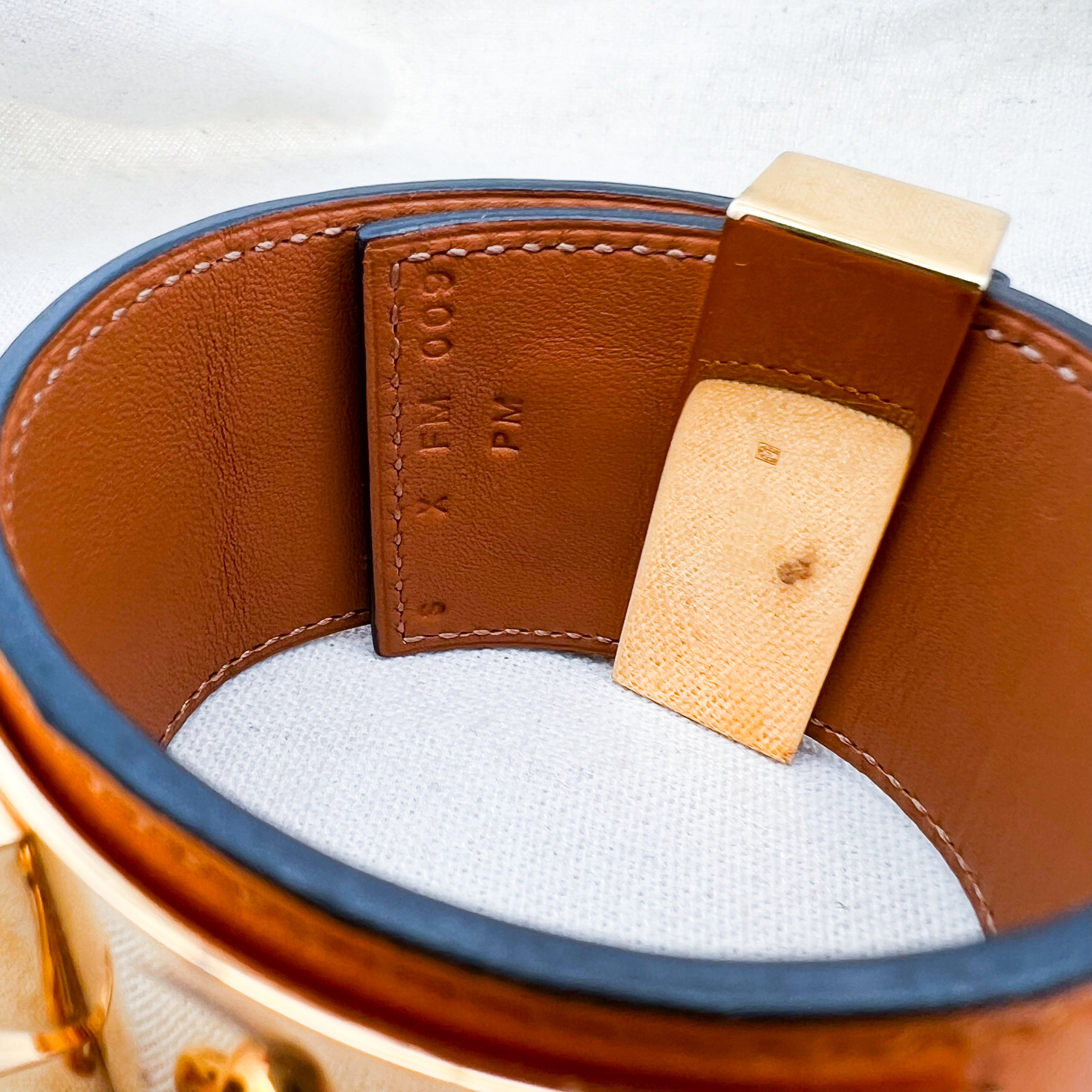 Hermes Collier De Chien CDC Bracelet Gold Swift Leather