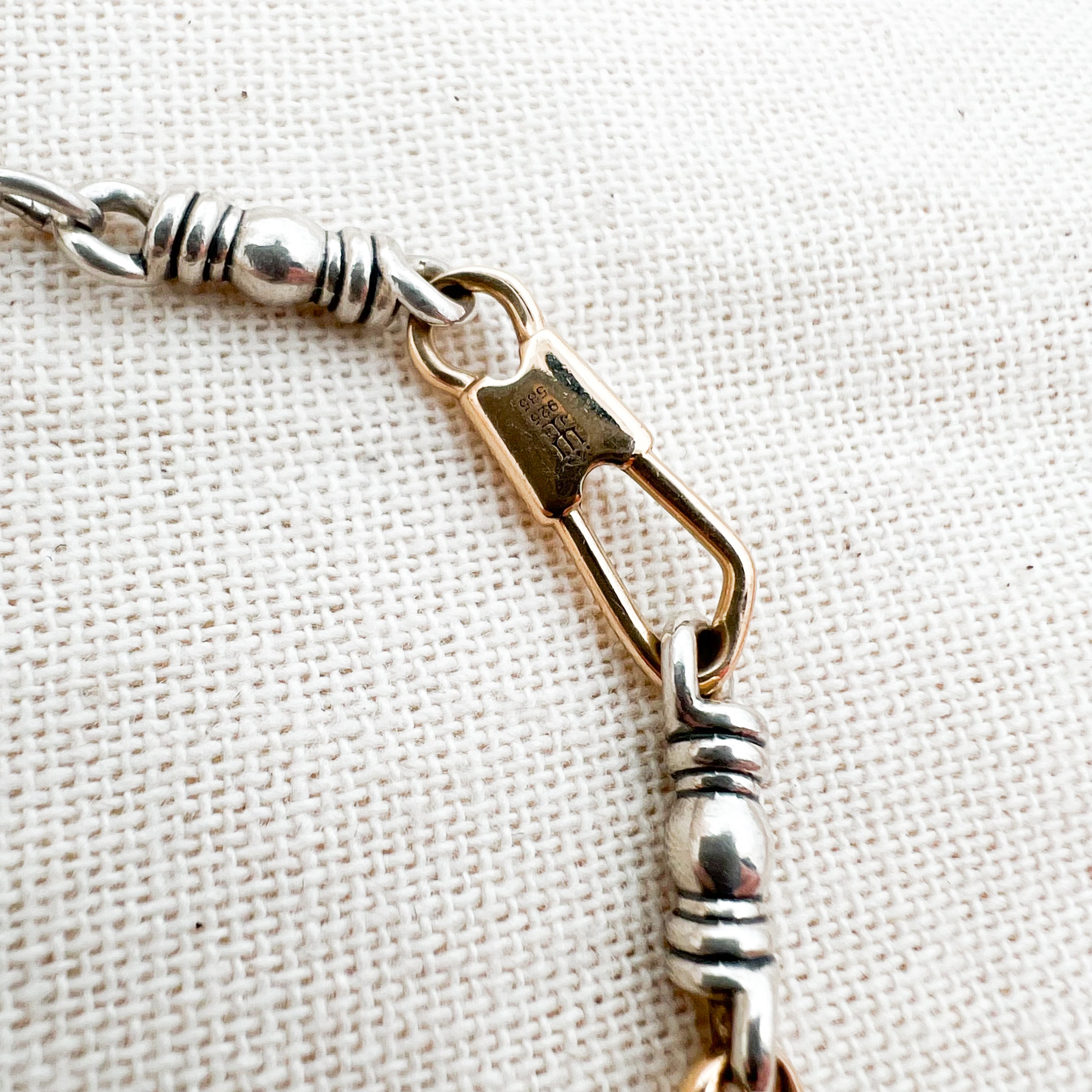 Retired James Avery 8" Two-Tone Fishers of Men Bracelet