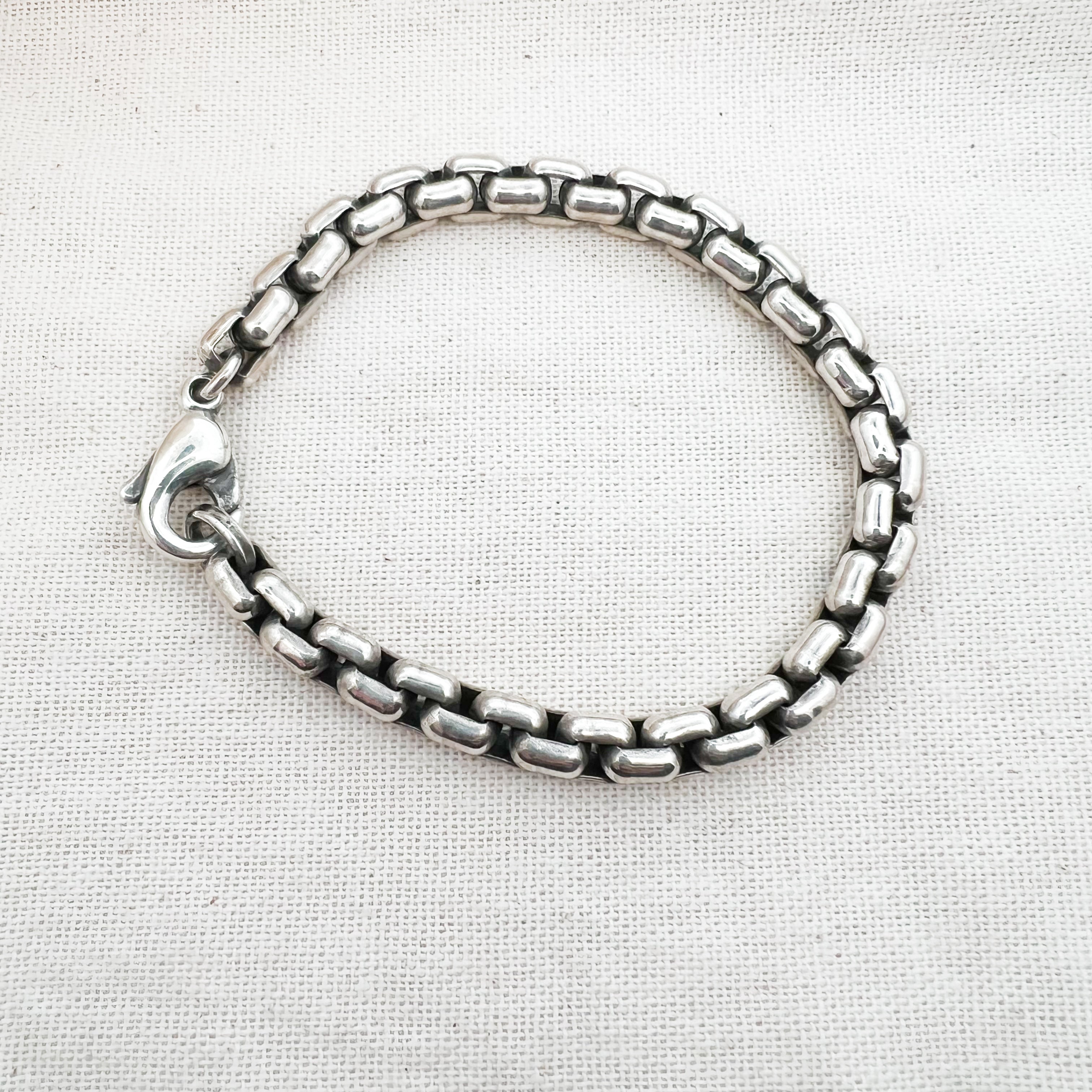 James Avery 8 1/2" Rustic Box Link Bracelet