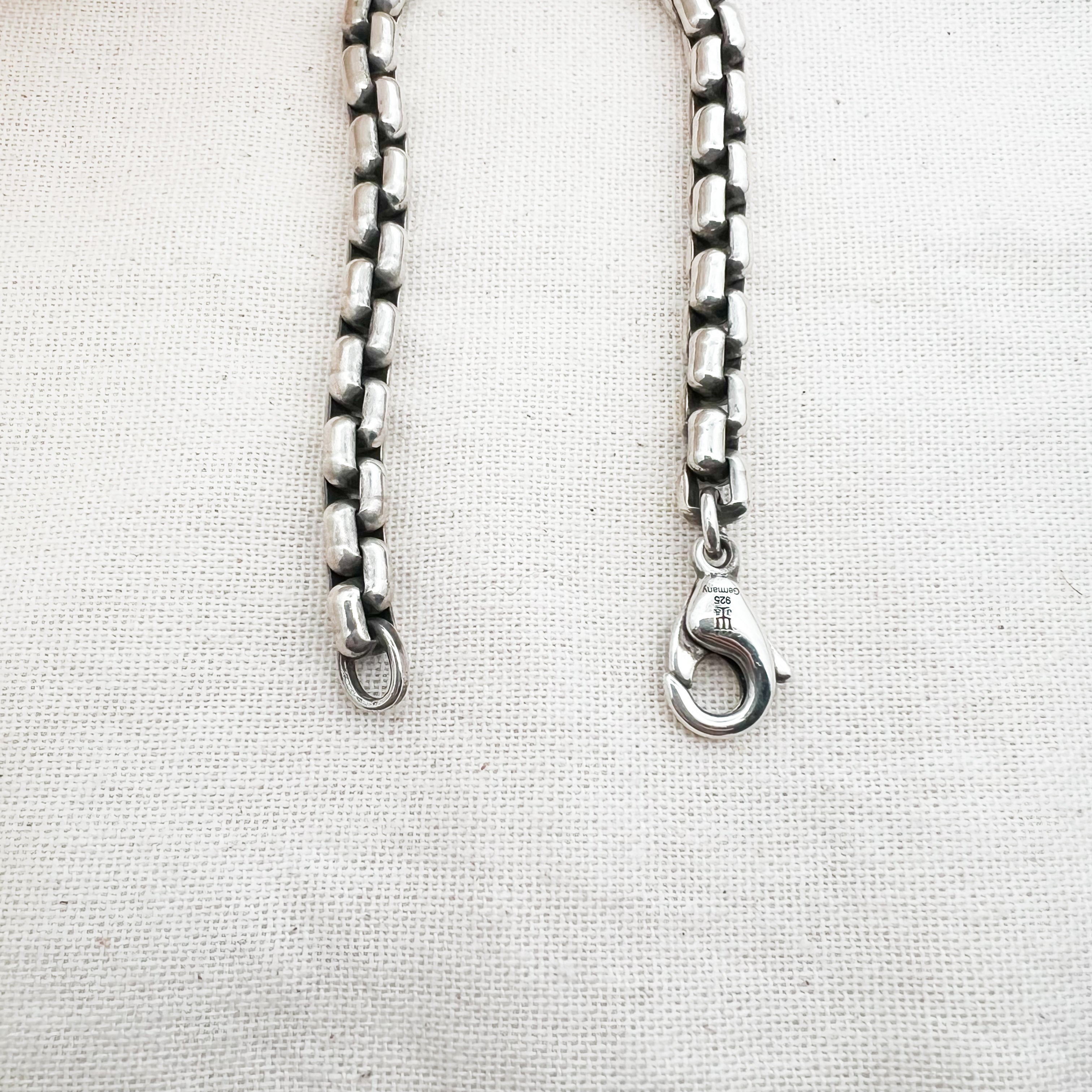 James Avery 8 1/2" Rustic Box Link Bracelet
