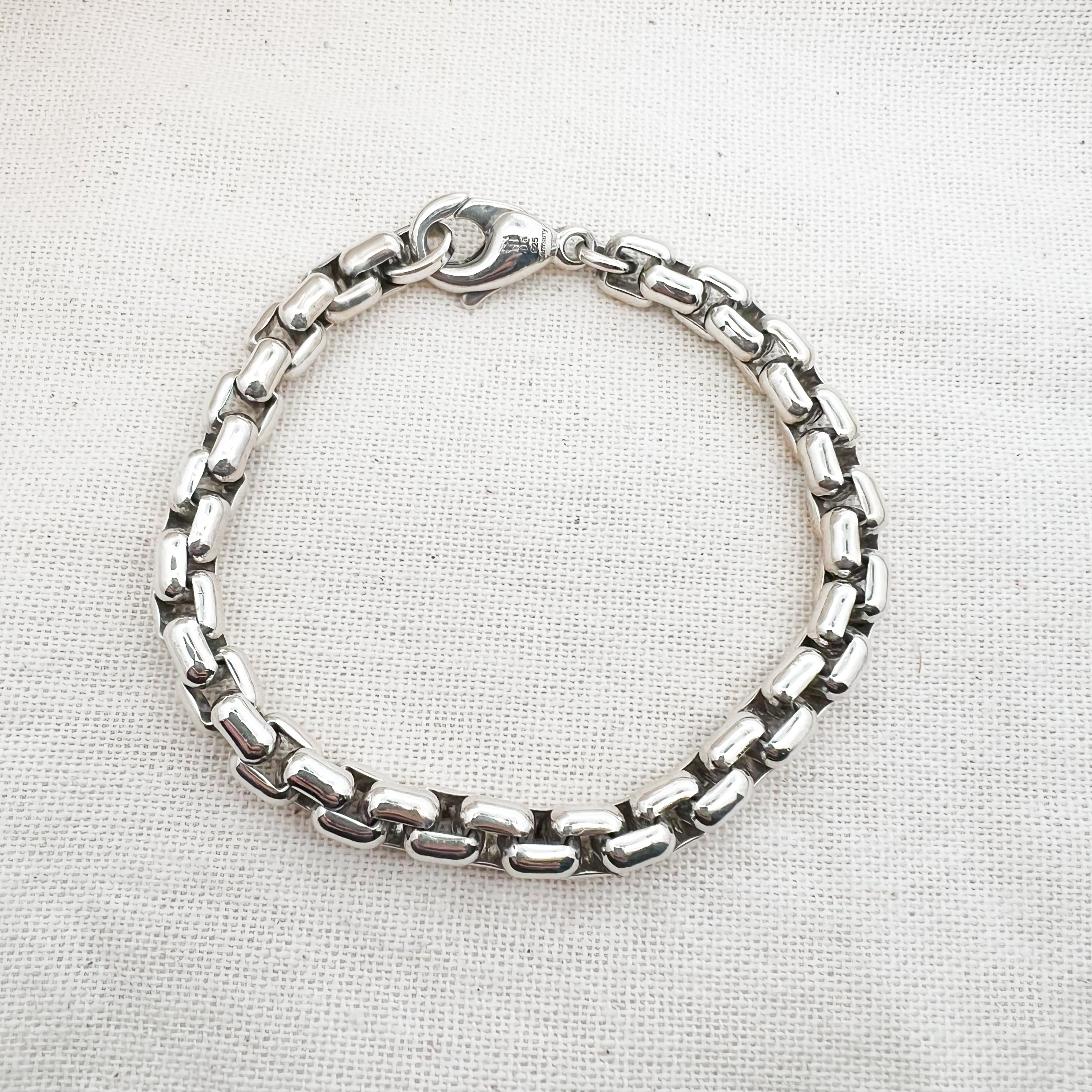 James Avery 7 7/8" Rustic Box Link Bracelet