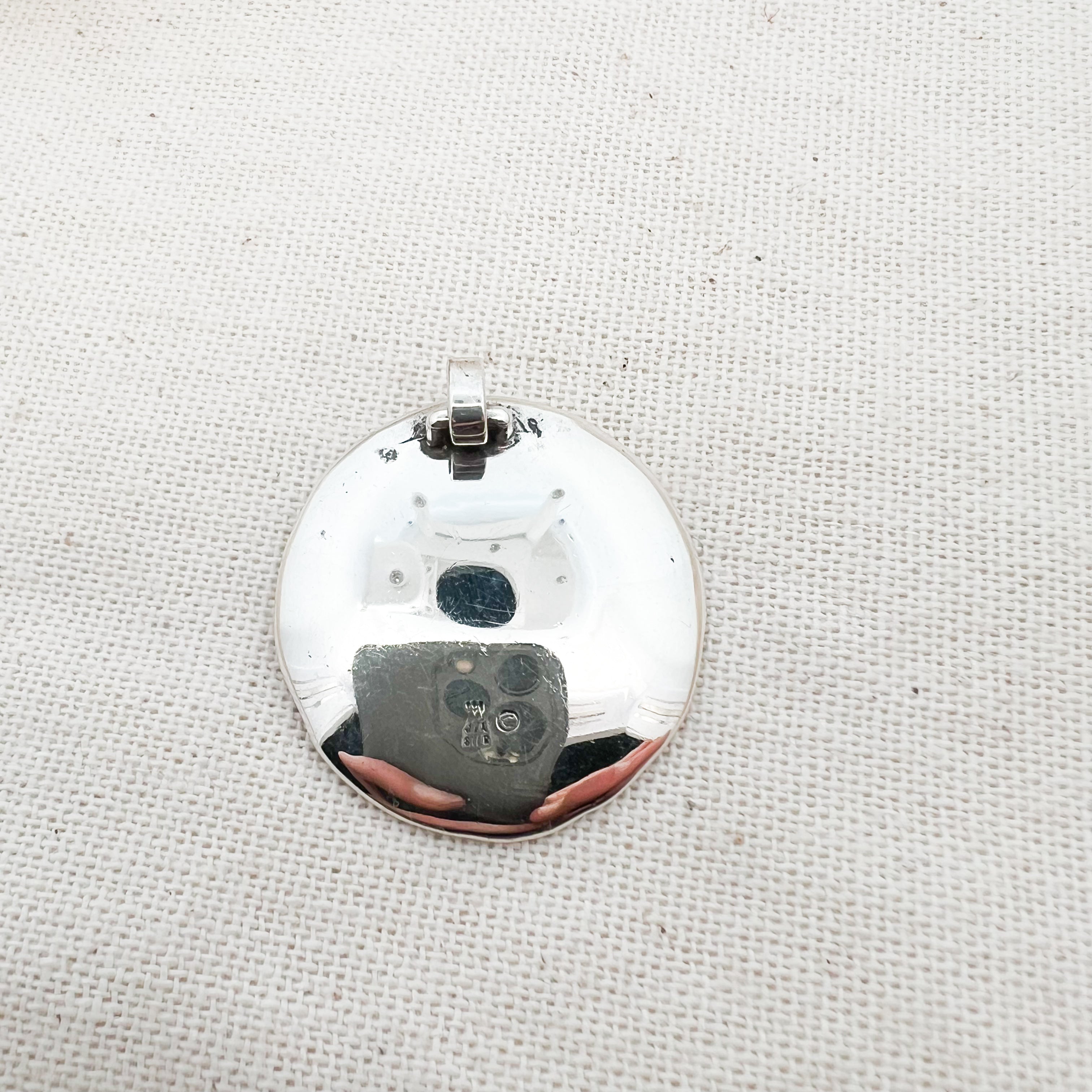 Retired James Avery Rose Pendant Medallion