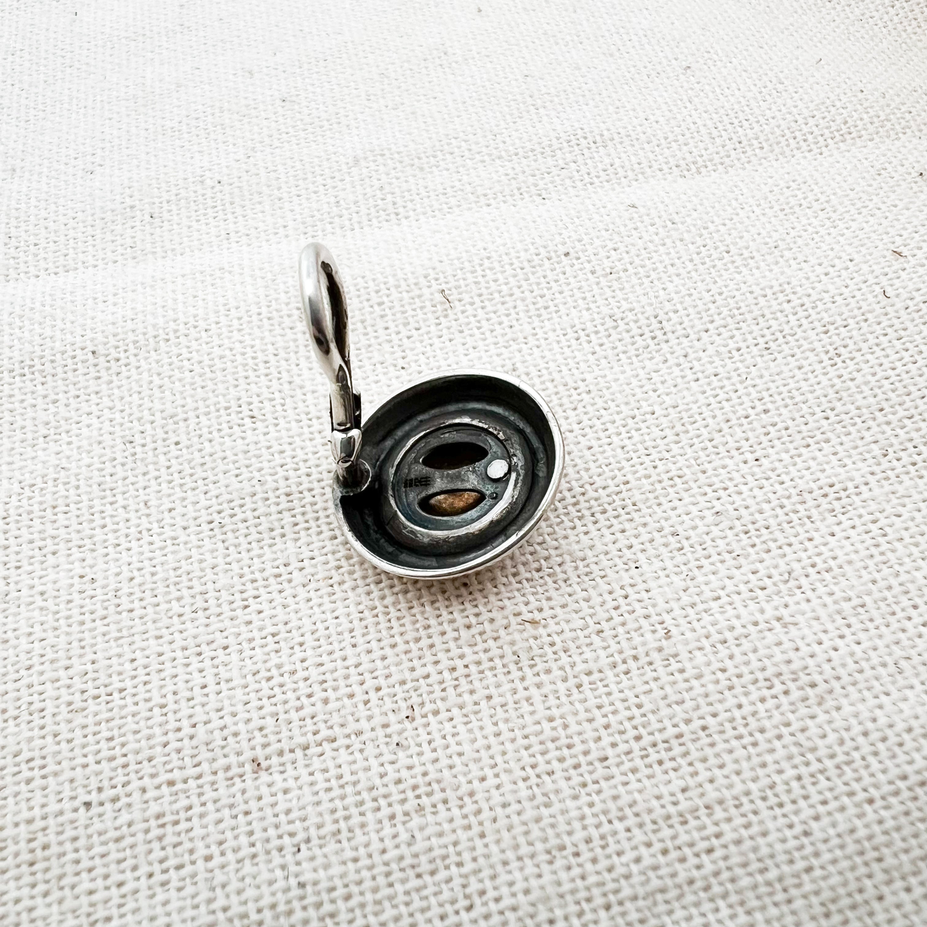 Retired James Avery Two-Tone Button Clip On Earrings