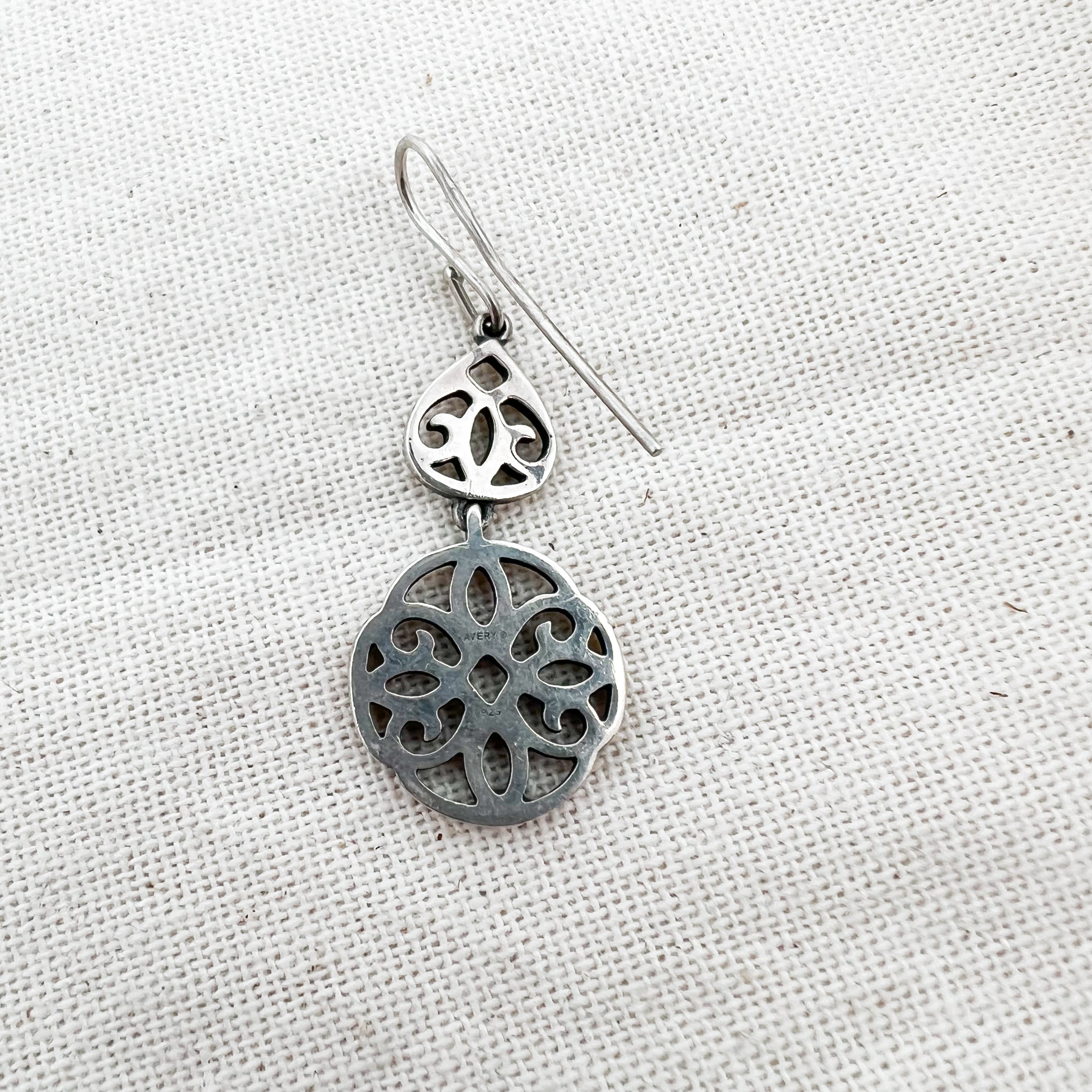 Retired James Avery Openwork Dangle Earrings