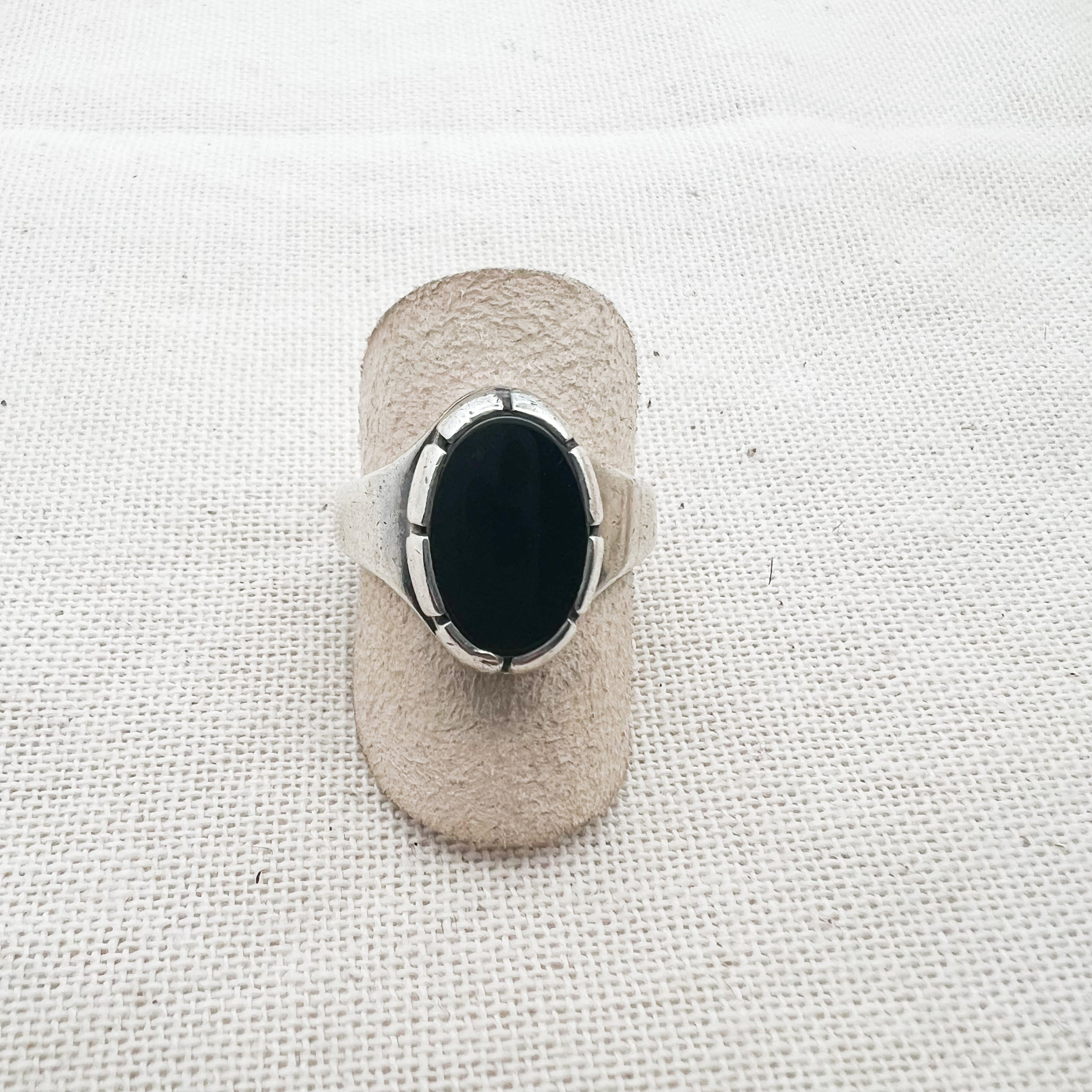 Retired James Avery Black Onyx Ring Size 6.5