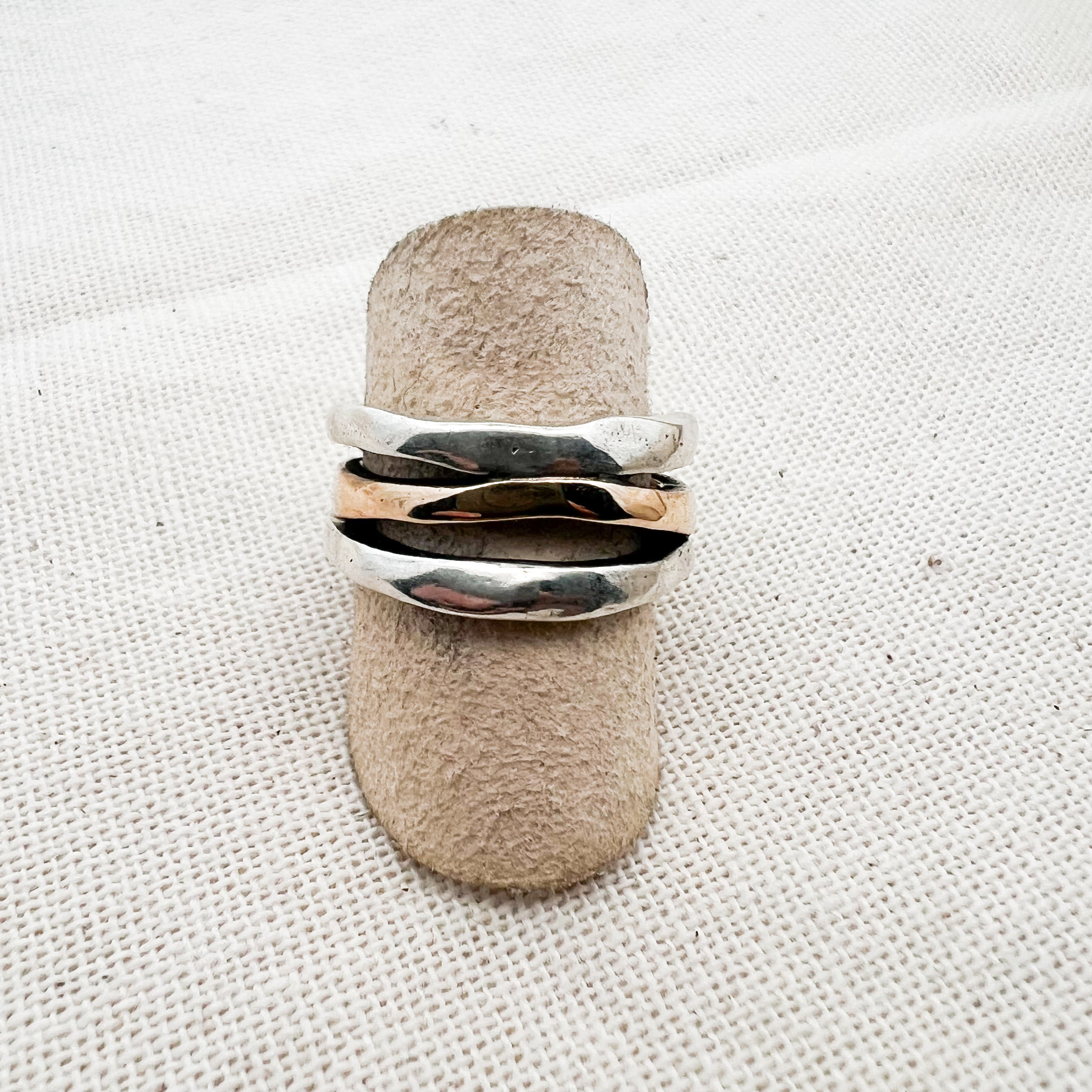 Retired James Avery Two Tone Stacked Ring Size 6