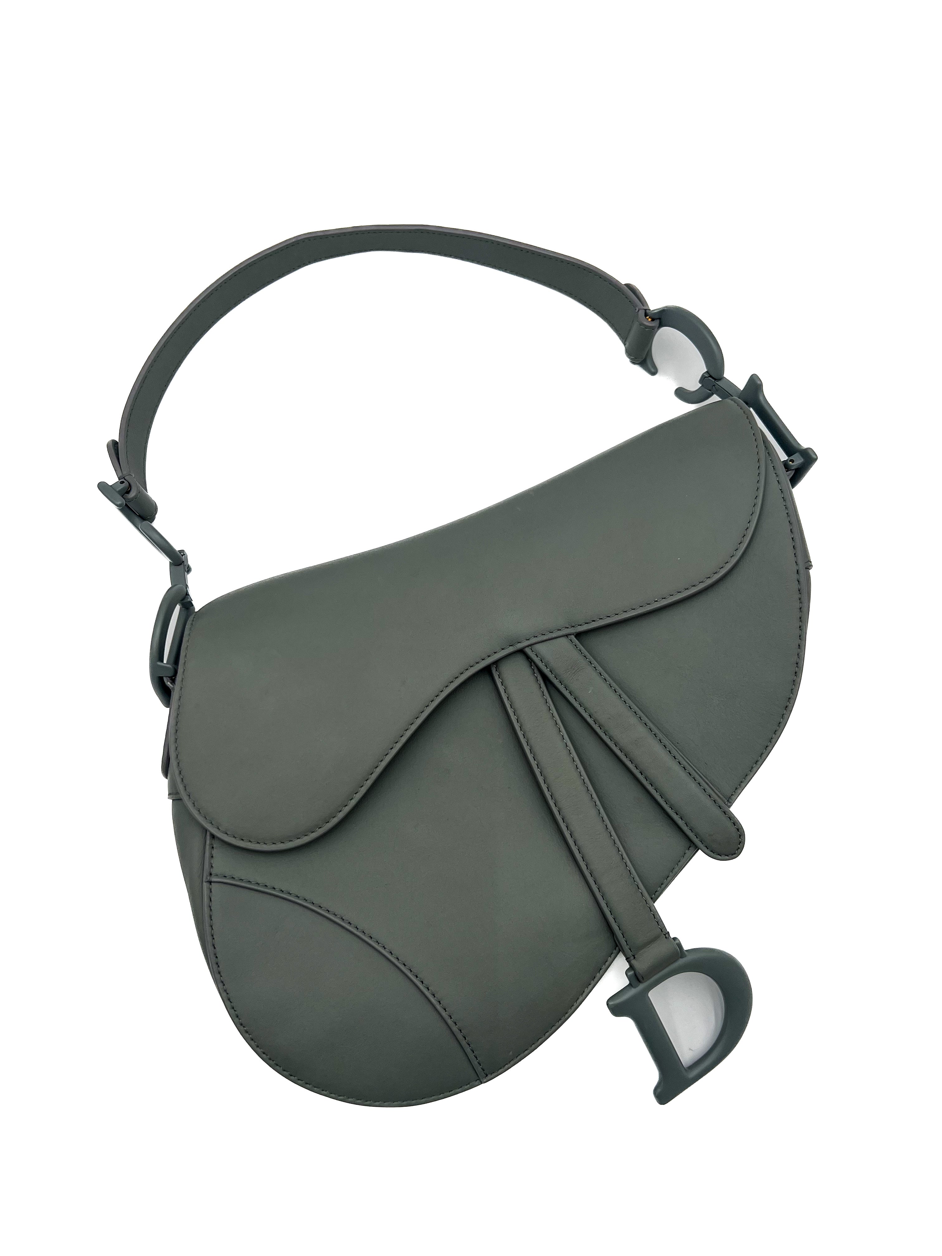 Christian Dior Ultra Matte Grey Saddle Bag