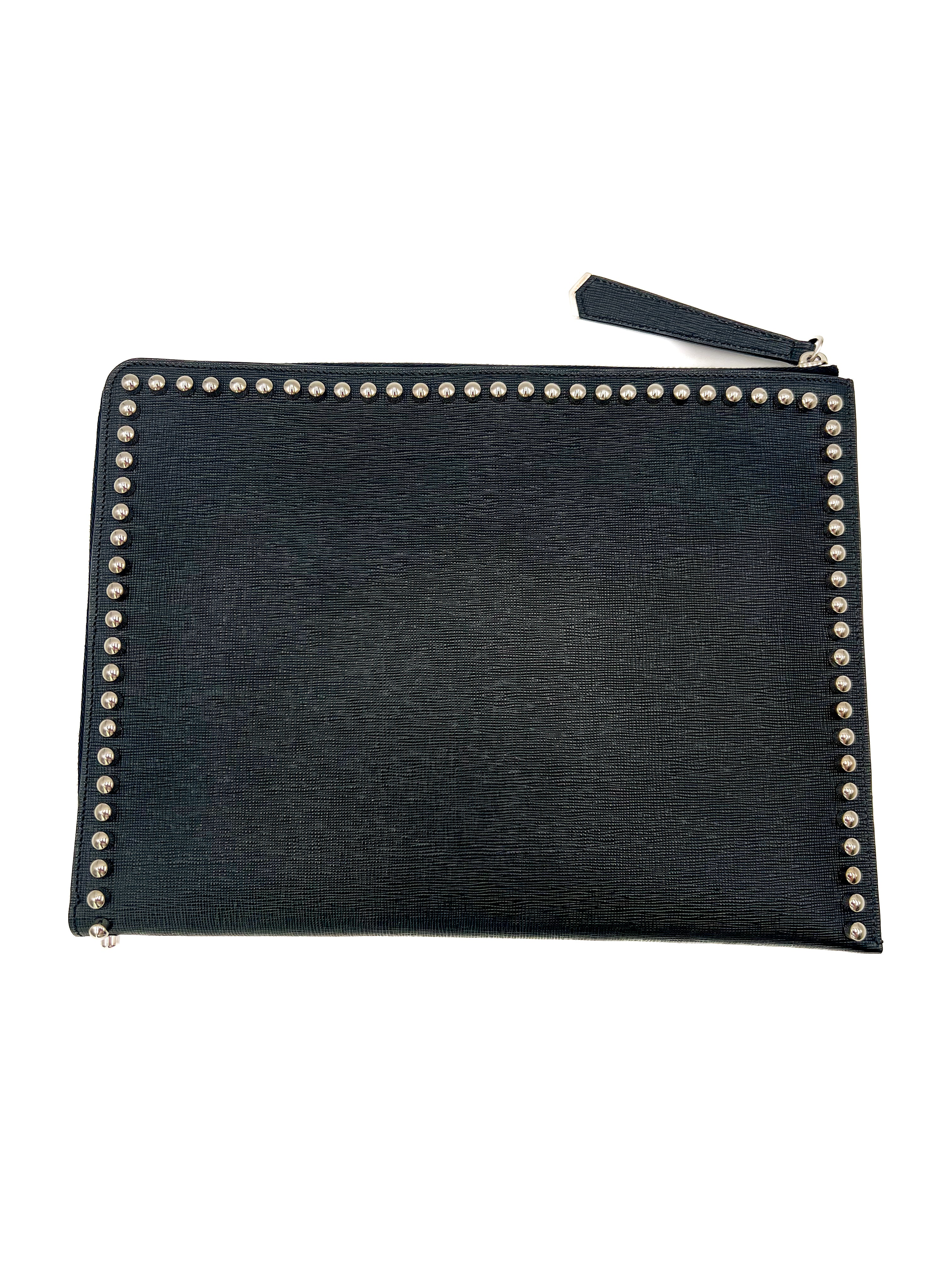 Fendi Black Karl Lagerfeld Clutch Bag
