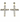 TOVA Donatella Cross Earrings Clear + Antique Gold