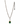 TOVA Mini Soleil Necklace Emerald Gunmetal