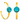 TOVA Sophy Hoop Earrings Blue