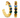 TOVA Jubilee Hoop Earrings Midnight Express Mix + Antique Gold
