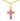 TOVA Single Mini Cross Necklace in Light Rose