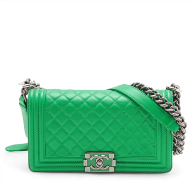 Chanel Green 25 Boy Bag
