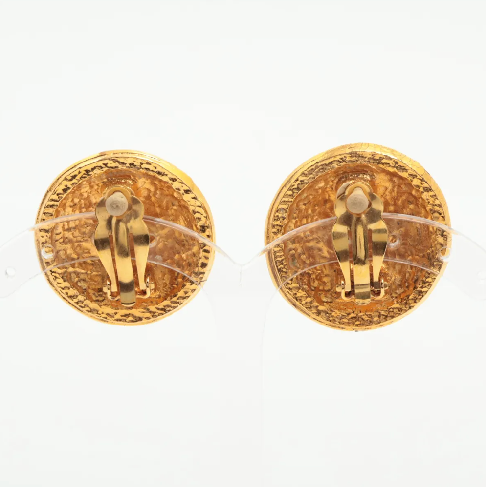 Chanel CC Crest Clip-on Earrings