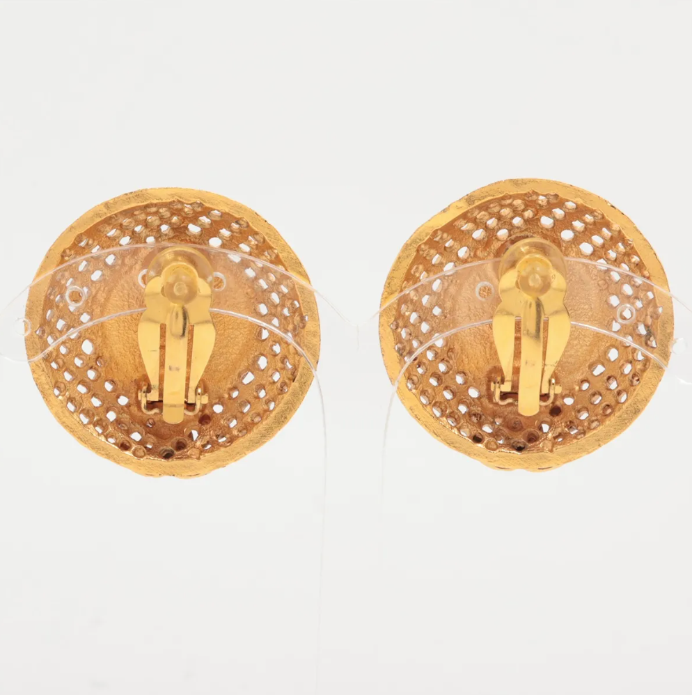 Chanel Faux Pearl Sphere Clip-on Earrings