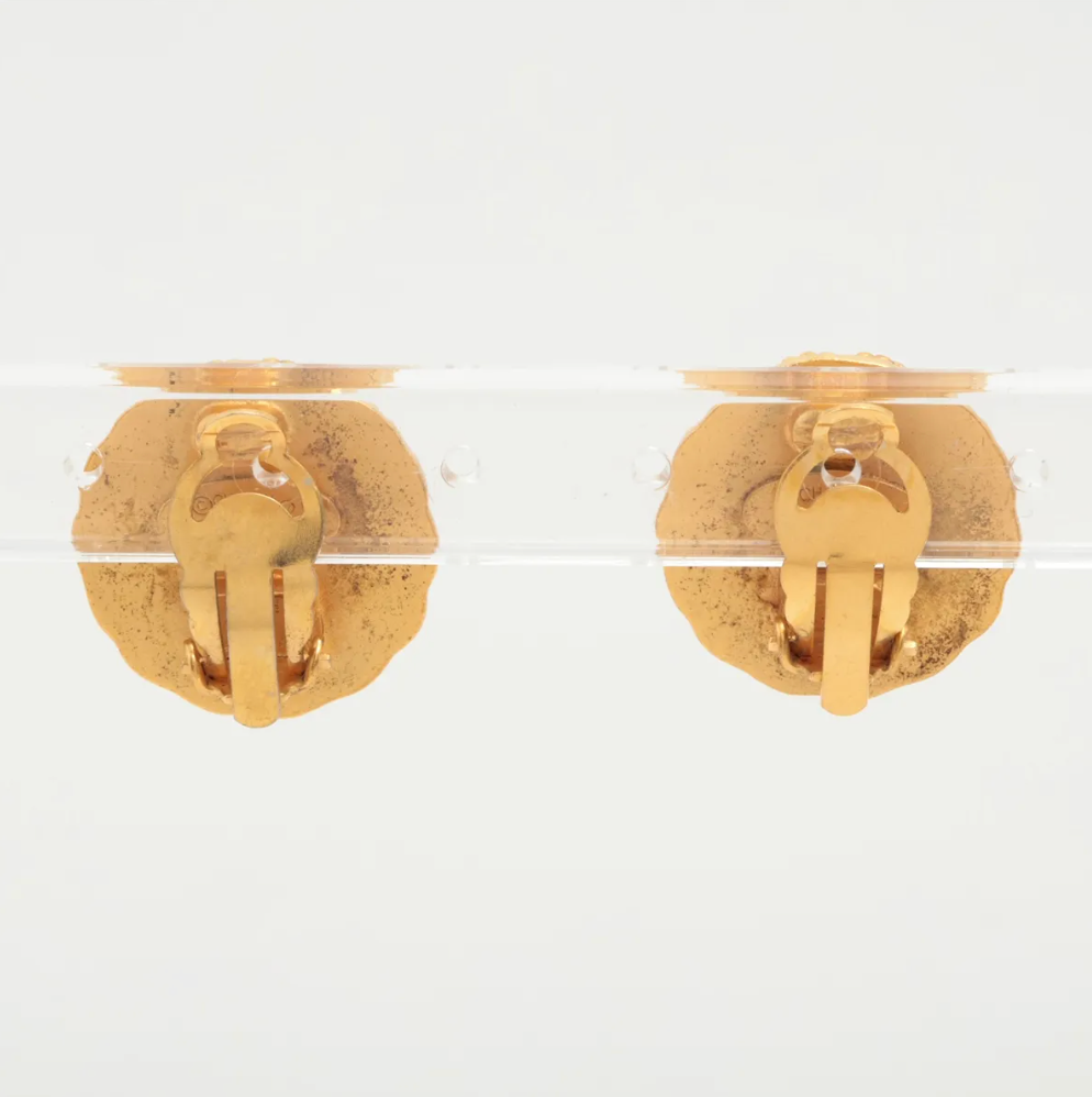 Chanel CC Round Clip-on Earrings
