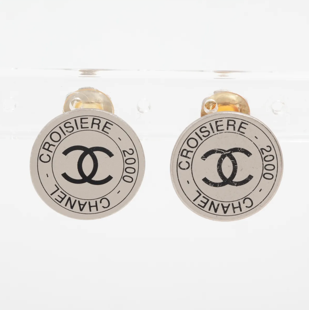 Chanel Silver CC Clip-on Earrings