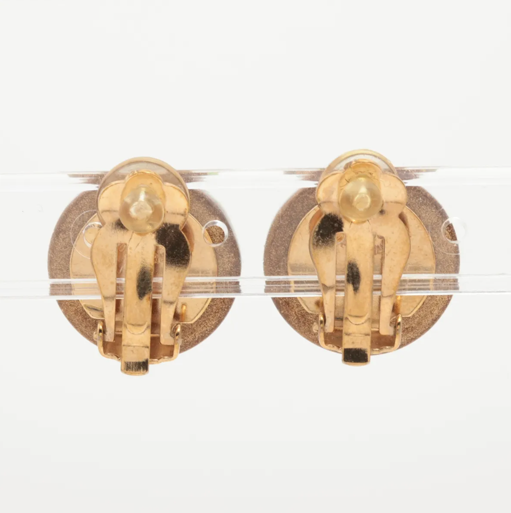 Chanel Resin Clover Clip-on Earrings