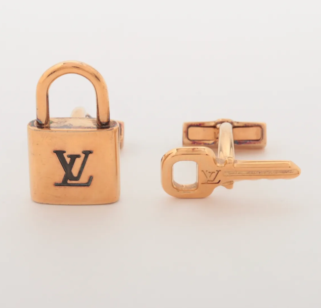 Louis Vuitton Boutons De Manchette Cadena & Key Cufflinks Sterling Silver