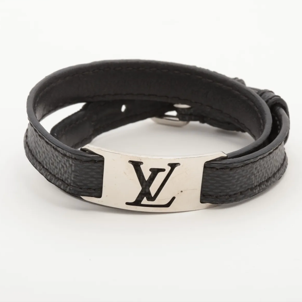 Louis Vuitton Damier Graphite Double Wrap Sign It Bracelet