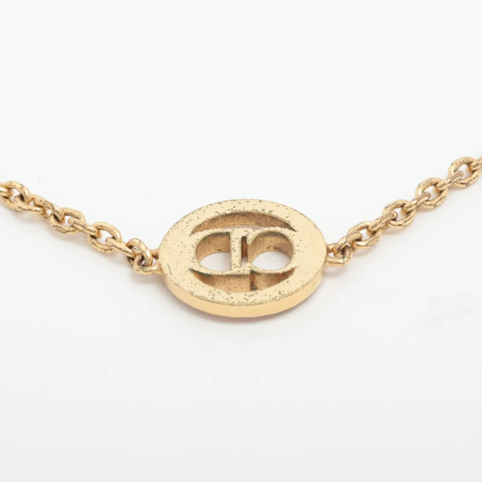 Christian Dior Rhinestone CD logo Bracelet