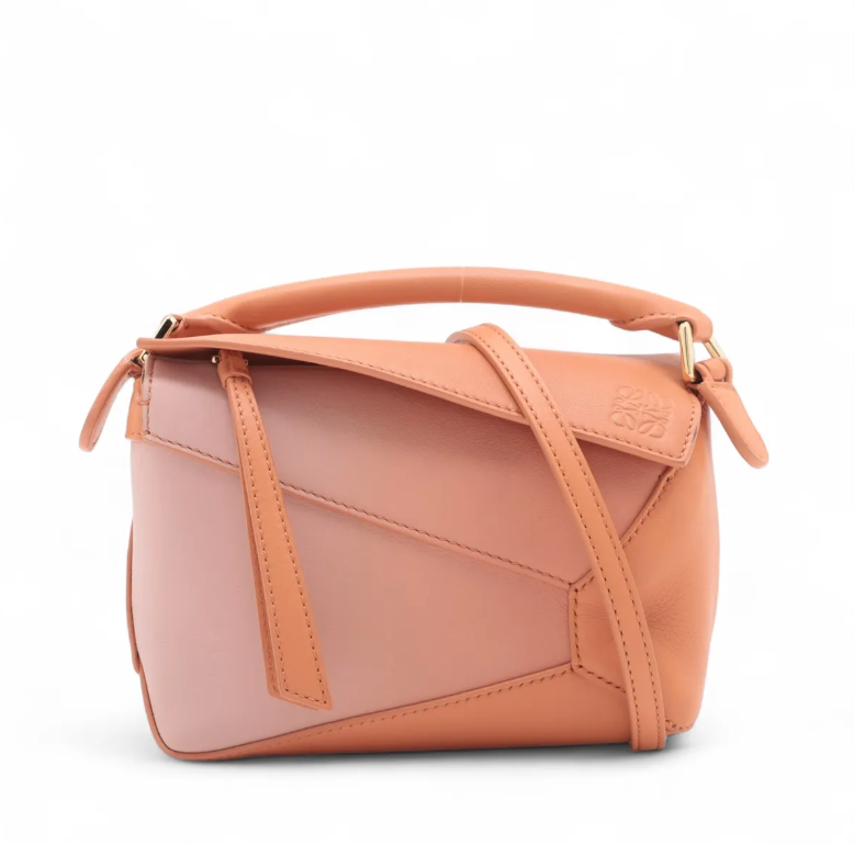 Loewe Orange Ombre Mini Puzzle Bag Leather 2 Way Handbag