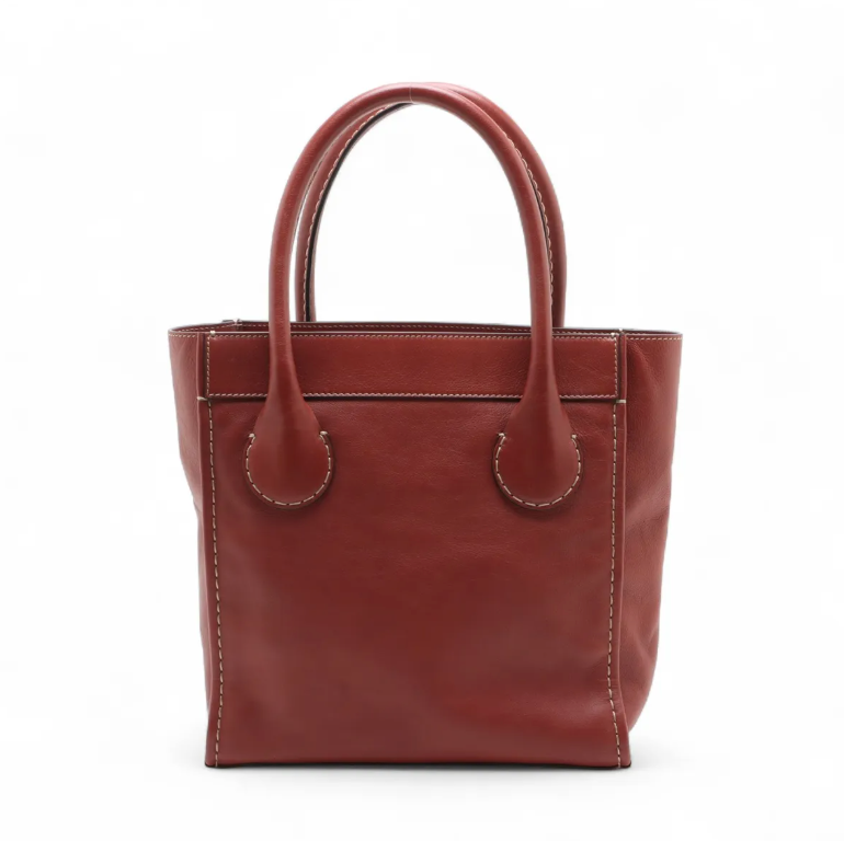 Chloe Brown Edith Leather Tote Bag