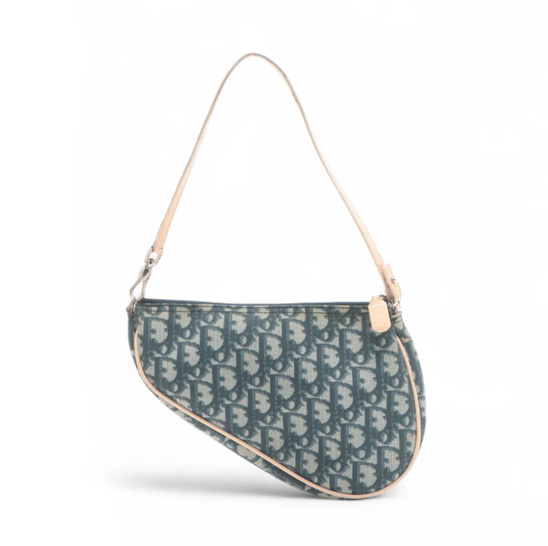 Christian Dior Canvas Trotter Saddle Bag