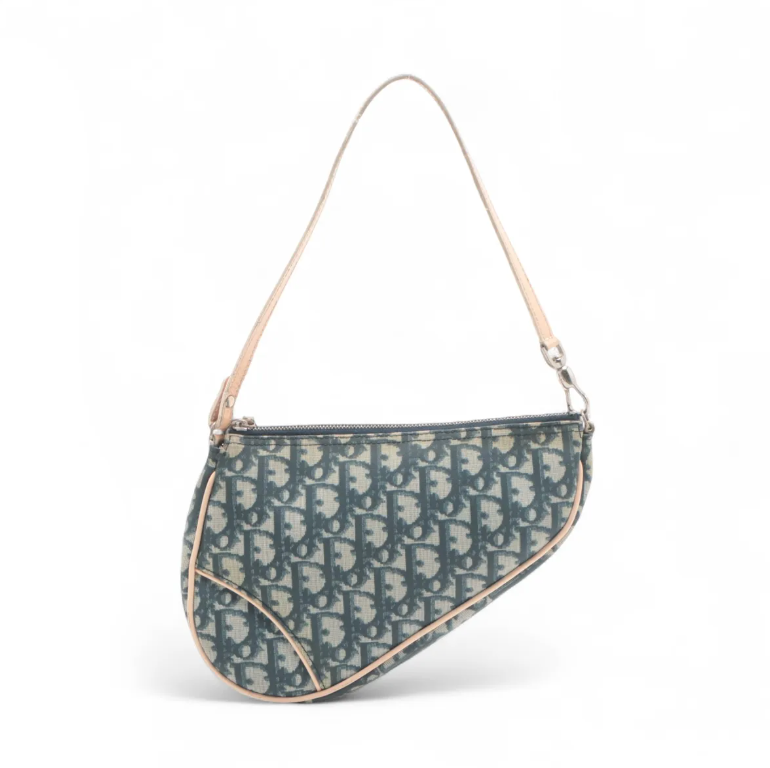 Christian Dior Canvas Trotter Saddle Bag