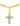 TOVA Single Mini Cross Necklace in Clear