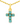 TOVA Single Mini Cross Necklace in Turquoise