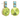 TOVA Dee Earrings Citrus Lime