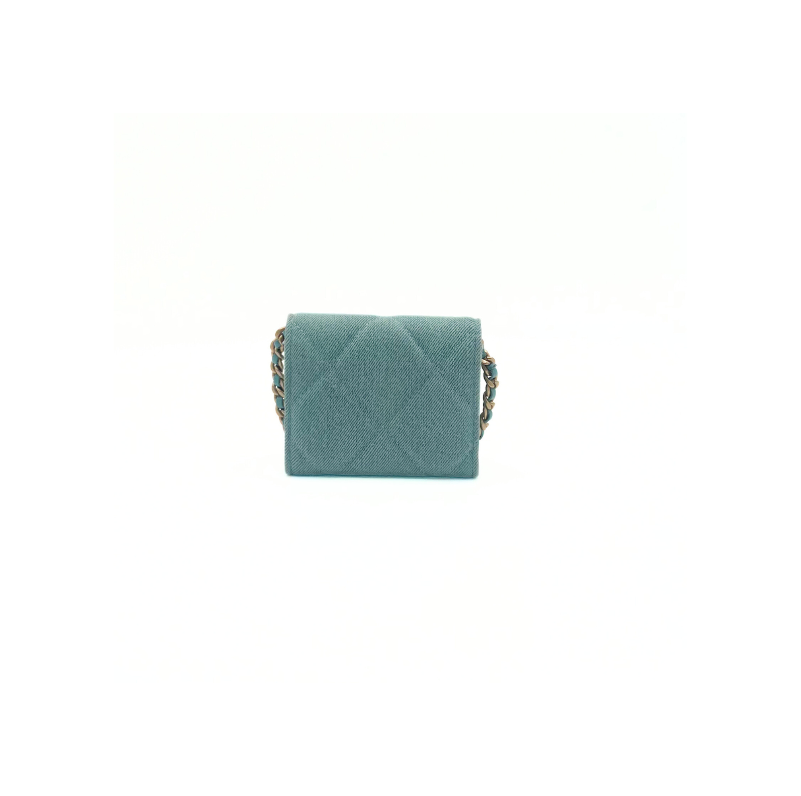 Chanel 19 Denim Wallet on a Chain WOC G&GMHW
